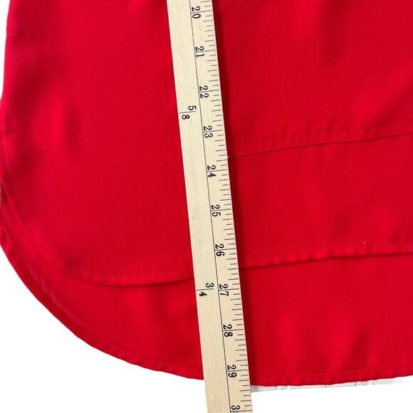 Soft Surroundings Women's Pullover hooded Blouse Red Long Sleeves size Medium - Picture 4 of 6